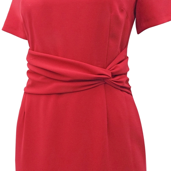 Red ruched dress - Picture 4 of 4